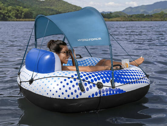 Wheel with backrest canopy Bestway inflatable pontoon 123cm 43725