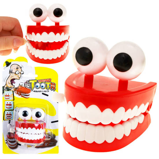 Wind-up Clattering JAW walking teeth big eyes Cheerful toy ZA1162