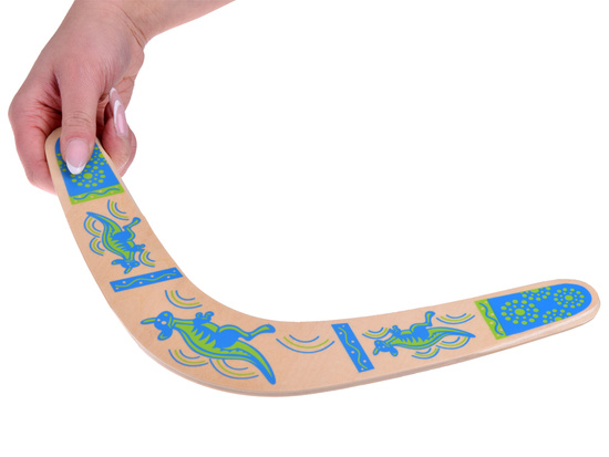 Wooden Boomerang Toy. Fun, long throw, throw and catch SP0746