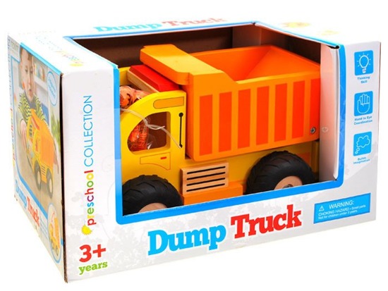 Wooden Car Dump Truck Garbage Truck with Movable Trailer for Children ZA1810