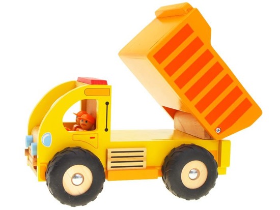 Wooden Car Dump Truck Garbage Truck with Movable Trailer for Children ZA1810