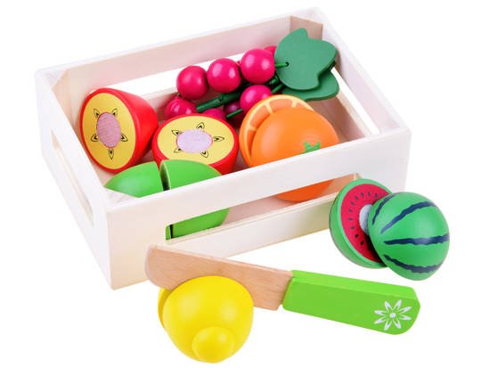 Wooden fruit for cutting in a box ZA3567
