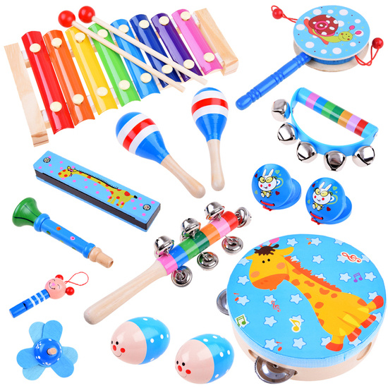 Wooden instrument set 16 pcs toy IN0133