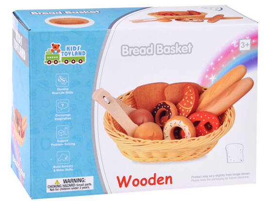 Wooden products basket with bread ZA4134