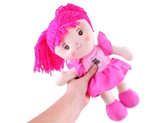 Zuzia rag doll 33cm in a pink dress ZA3853