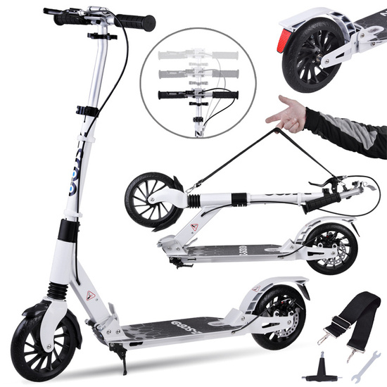 Large foldable city scooter with shock absorber and brakes up to 100kg SP0785