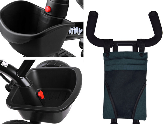 Rowerek dziecięcy trójkołowy Tiny Bike 3w1 z daszkiem OBRACANY  SP0650