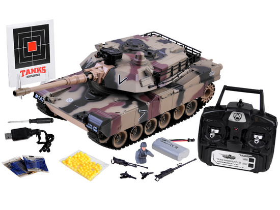 REALISTIC TANK US M1A2 SHOOT + remote RC0252MO