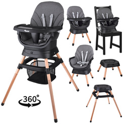 Multifunctional 6-in-1 swivel feeding chair for children ZA5659
