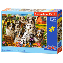 Happy Dogs In The Countryside 260-Piece Puzzle B-27699-1