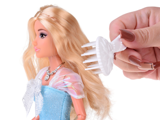 Anlily Snow White Doll in a Blue Dress with Snowflakes ZA5702