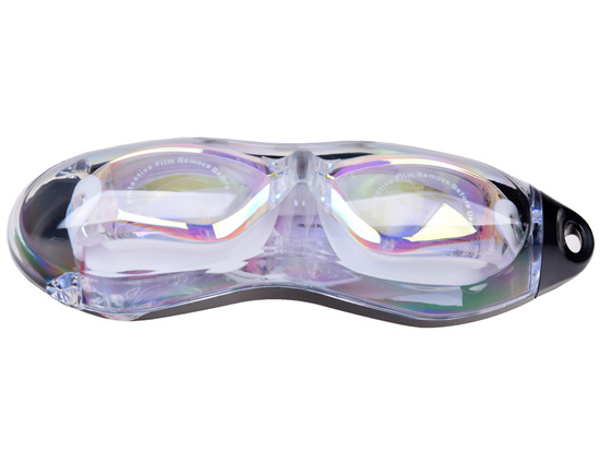 ZESTAW Okulary do pływania UV ANTI-FOG + zatyczki do uczu i nosa SP0792 BI