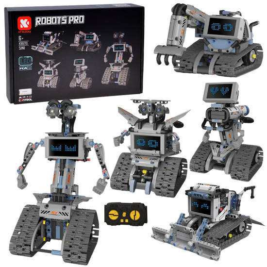 5-in-1 Remote Controlled Building Blocks - Build ROBOTS and Bring Them to Life! RC0742