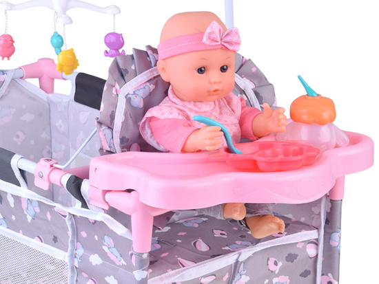 2-in-1 Sweet Dream Doll Set – Crib and High Chair ZA5918