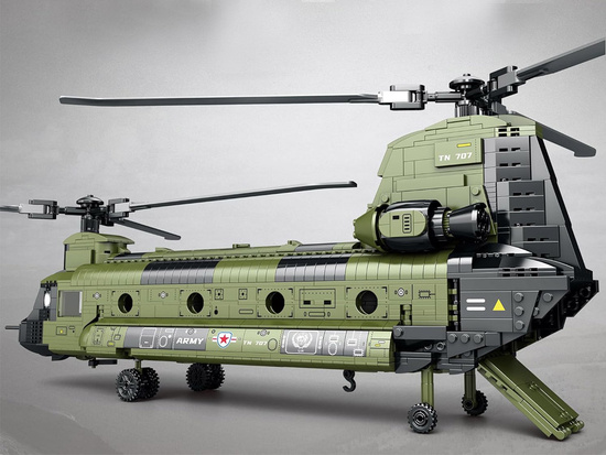 Reobrix Licensed Building Blocks CH-47 Chinook Helicopter 1458 pcs ZA5802