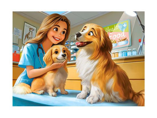 Dogs at the Vet 120-Piece Puzzle B-13616-1