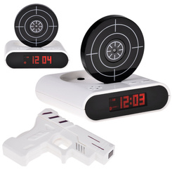 Alarm clock with a gun with a shield game ZA2486