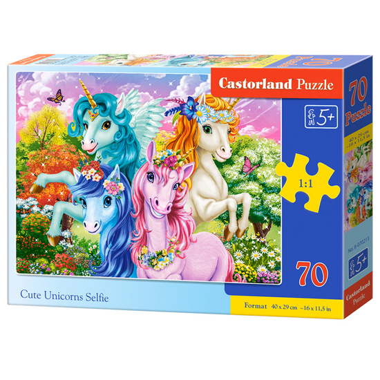 Puzzle 70-elementów Cute Unicorns Selfie B-070213