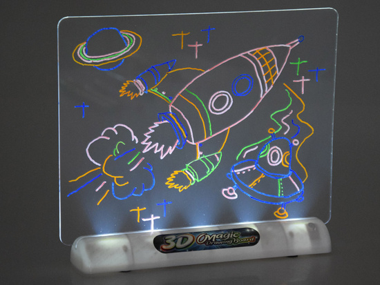 3D Drawing Board with LED Lighting + Markers and Glasses TA0115