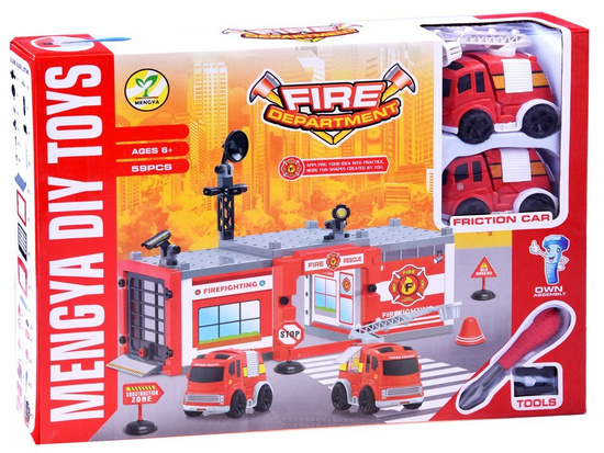 Constructional blocks Fire brigade Police 59 ele. ZA2443