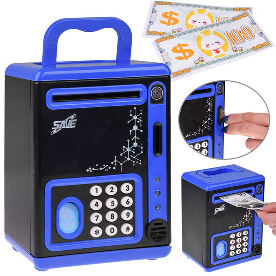 Piggy bank safe ATM saving collector ZA4740