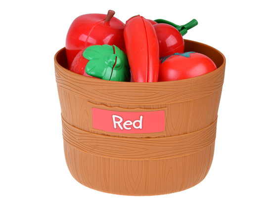Set for cutting vegetables and fruits with Velcro + learning colors - 34 pieces ZA5904