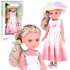Elegant Stylish Doll in Hat with Long Blonde Hair ZA5314
