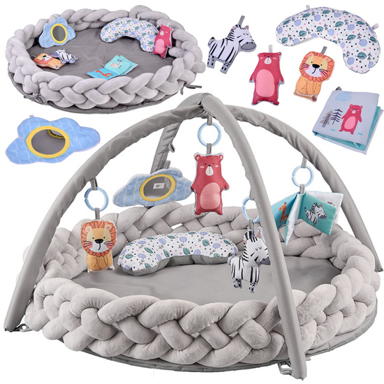 Play mat with arch and toys + braided braid OTULACZ ZA5875