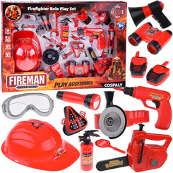 Large set of fireman's helmet saw 13 pieces fire brigade ZA4698