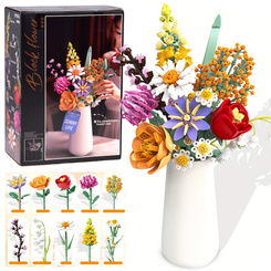 Technical blocks flowers FLOWER BOUQUET ceramic vase 1070 pieces ZA5865