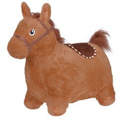 Inflatable plush jumping horse for children pump ZA5443 CB