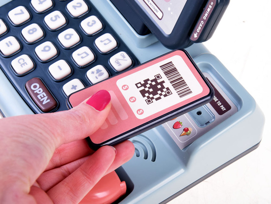 Cash register, weight scanner + smartphone, basket ZA4147