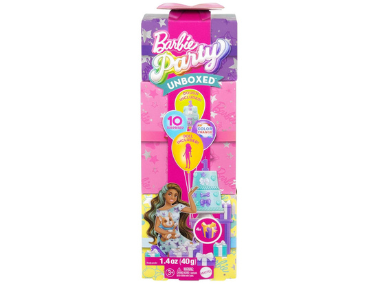 Mattel Barbie Party Unboxed doll from the series: Birthday + corgi dog ZA6066