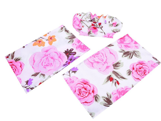 Wooden BED for dolls 50cm + bedding ZA2781