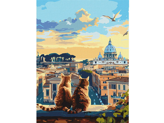 Paint by Number Kit Cats in Rome KHO 6606 30x40 AP0054