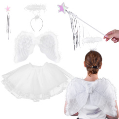 ANGEL Costume - Includes: wings, halo, skirt, wand ZA5860