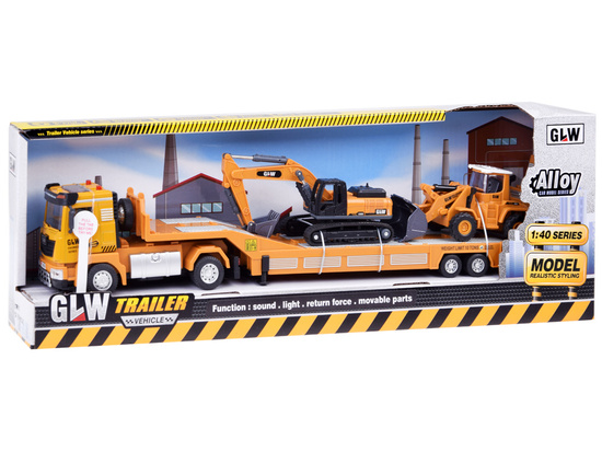 Truck Tow Truck Excavator and Bulldozer Set with the sound of a Little Builder ZA5008