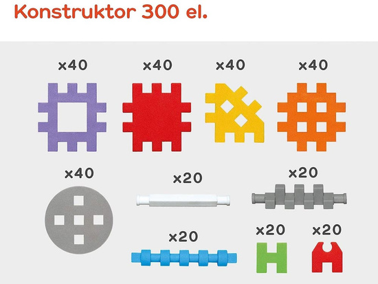 Marioinex Klocki Wafle mini 300-ele.w Konstruktor ZA4893