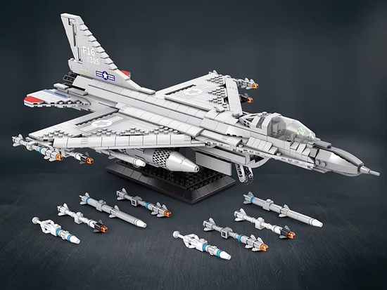 Reobrix F16 fighter plane building blocks 1337ele A5801