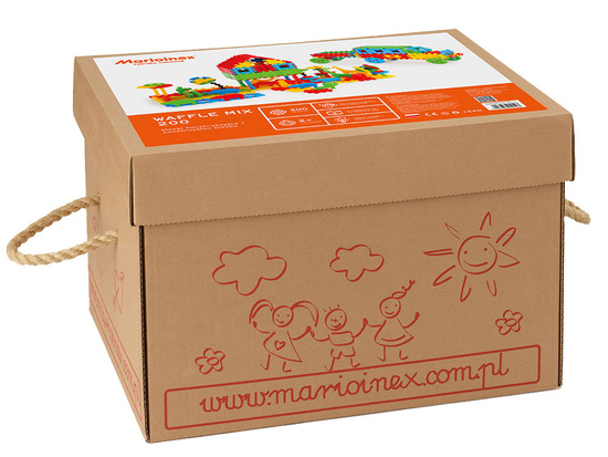 Waffle construction blocks in a box of 200 pieces ZA4888