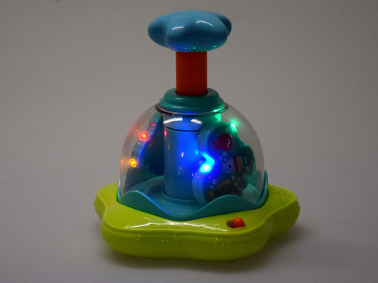 Spinning top, spinner with 20 melodies, volume control and spinning lights ZA6000