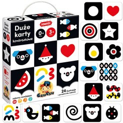 CzuCzu Duże karty kontrastowe 24ilustracje  ZA4237