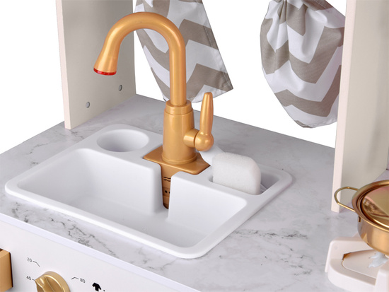 Large Wooden Kitchen Glamour Style Gold Accessories Light + Sounds ZA5270
