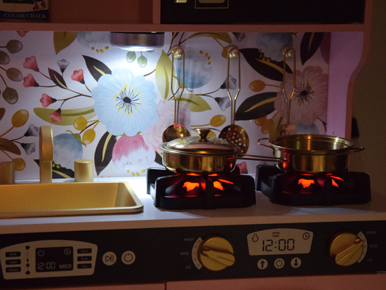 Large wooden kitchen for children retro fridge oven ice maker ZA5268
