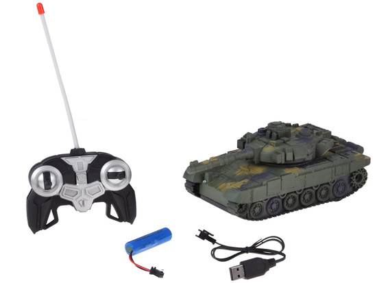 RC Tank with Remote Control, Rotating Turret, Lights, Realistic Sounds RC0728