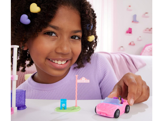 Mattel Mini Barbie Land Doll Driver Vehicle + Convertible Car ZA6038 F