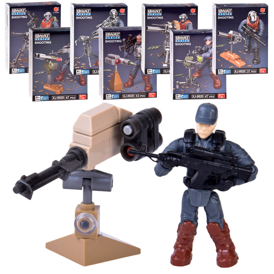 SWAT policeman blocks, movable figure, soldier, model to assemble ZA5724