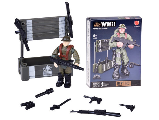 WWII soldier figures, model to assemble, 28 pieces, ZA5723