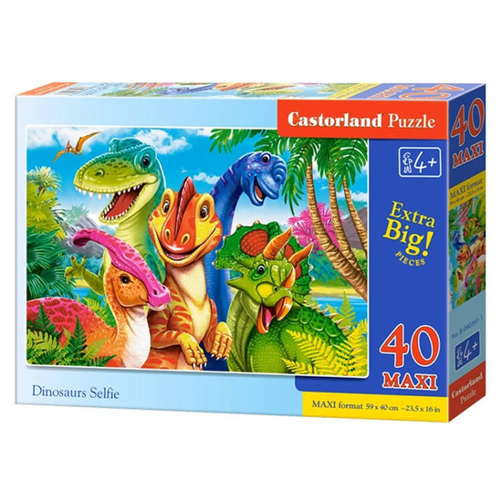 Puzzle 40-elementów Dinosaurs Selfie - dinozaury 