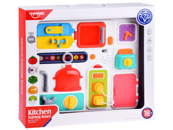 Manipulative board kitchen with sound effects and lights Montessori ZA4658